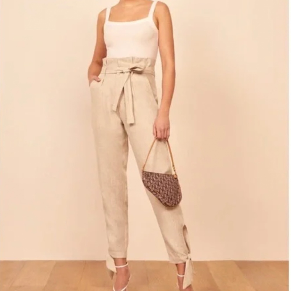 NWT Reformation Norman Paperbag Waist Pants